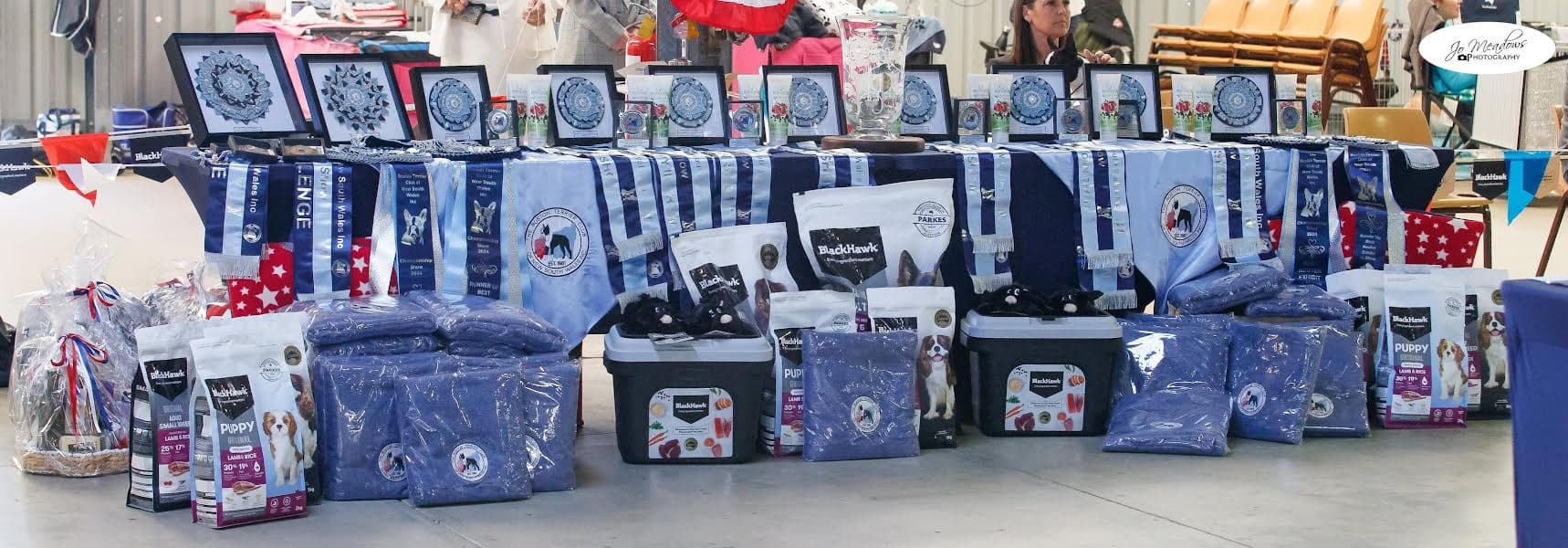 Boston Terrier Club NSW Specialty Show 2024 Trophy Table